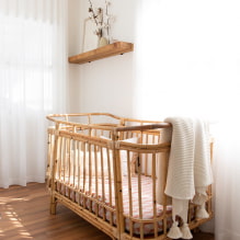 เตียงเด็กแรกเกิด: ภาพถ่าย ประเภท รูปร่าง สี การออกแบบและการตกแต่ง -1