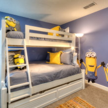 Gyerek emeletes ágyak: fotók a belső térben, típusok, anyagok, formák, színek, design-8