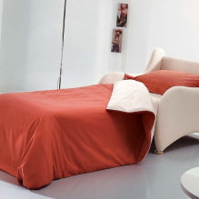 Столац-кревет: фотографија, дизајнерске идеје, боја, избор пресвлаке, механизам, пунило, рам-7