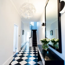 Tiles on the floor in the corridor and hallway: design, types, layout options, colors, combination-0