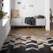 Tiles on the floor in the corridor and hallway: design, types, layout options, colors, combination-4