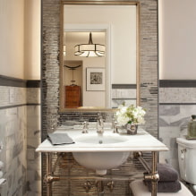 Mirror mosaic in the interior: design examples, tile shapes, finishing options-1