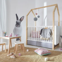Bettenhaus im Kinderzimmer: Foto, Gestaltungsmöglichkeiten, Farben, Stile, Dekor-2