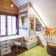 Bettenhaus im Kinderzimmer: Foto, Gestaltungsmöglichkeiten, Farben, Stile, Dekor-5