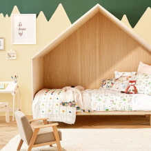 บ้านห้องนอนในห้องเด็ก: ภาพถ่าย, ตัวเลือกการออกแบบ, สี, สไตล์, การตกแต่ง-7