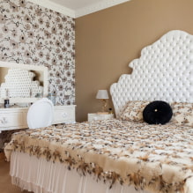 เตียงในห้องนอน: ภาพถ่าย, การออกแบบ, ประเภท, วัสดุ, สี, รูปทรง, สไตล์, การตกแต่ง-0