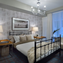 Кревет у спаваћој соби: фотографија, дизајн, врсте, материјали, боје, облици, стилови, декор-8