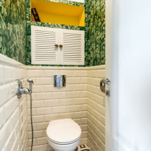 กระเบื้องห้องน้ำ: การออกแบบ ภาพถ่าย เคล็ดลับในการเลือก ประเภท สี รูปร่าง ตัวอย่างเค้าโครง -1