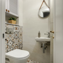 กระเบื้องห้องน้ำ: การออกแบบ ภาพถ่าย เคล็ดลับในการเลือก ประเภท สี รูปร่าง ตัวอย่างเค้าโครง-3