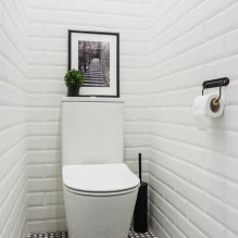 Mga tile ng toilet: disenyo, larawan, tip para sa pagpili, uri, kulay, hugis, halimbawa ng layout-8