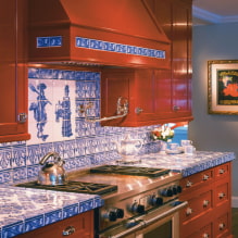 Csempe pult: fotó a konyhában, fürdőszobában, színek, design, stílusok-4
