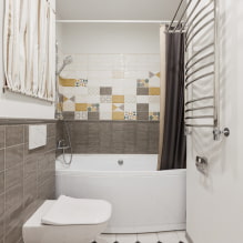 Fliesen für ein kleines Badezimmer: Wahl von Größe, Farbe, Design, Form, Grundriss-0