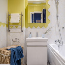 Fliesen für ein kleines Badezimmer: Wahl von Größe, Farbe, Design, Form, Grundriss-2