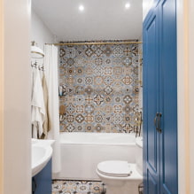 Fliesen für ein kleines Badezimmer: Wahl von Größe, Farbe, Design, Form, Grundriss-6