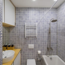 Tiles for a small bathroom: choice of size, color, design, shape, layout-8