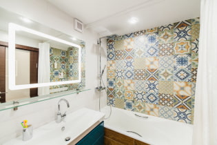 Tiles for a small bathroom: choice of size, color, design, shape, layout