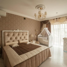 Bedroom with a crib: design, planning ideas, zoning, lighting-0