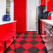 Linoleum in the kitchen: tips for choosing, design, types, colors-4