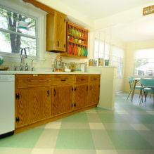 Linoleum in the kitchen: tips for choosing, design, types, colors-7