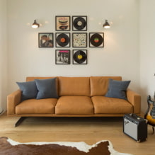 Braunes Sofa im Innenraum: Typen, Design, Polstermaterialien, Farbtöne, Kombinationen-0
