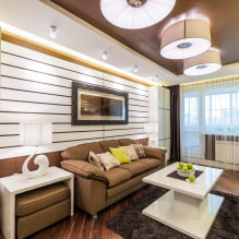 Braunes Sofa im Innenraum: Typen, Design, Polstermaterialien, Farbtöne, Kombinationen-5