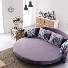 Purple sofa in the interior: types, upholstery materials, mechanisms, design, shades and combinations-1
