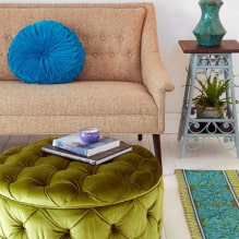 Ottomans in the interior: types, colors, materials, shapes, design, examples in different styles-0