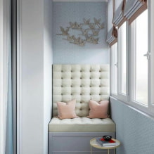 Sofa auf Balkon oder Loggia: Typen, Design, Formen, Platzierungsmöglichkeiten-1