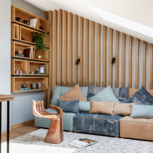 Pohovka v obývacím pokoji: design, typy, materiály, mechanismy, tvary, barvy, výběr umístění-4