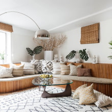 Sofa im Wohnzimmer: Design, Typen, Materialien, Mechanismen, Formen, Farben, Standortwahl-5