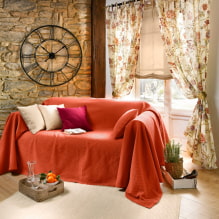 Bedspread on the sofa: types, designs, colors, fabrics for covers. How to arrange a plaid nicely? -1