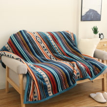 Bedspread on the sofa: types, designs, colors, fabrics for covers.How to arrange a blanket beautifully? -5