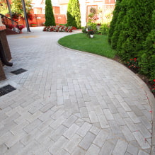 Paving slabs: types, shapes, texture options, colors, patterns and patterns, layout examples-2