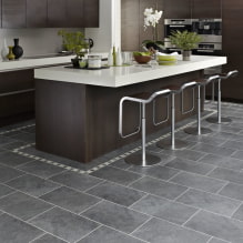 Quartz vinyl floor tiles: types, design, comparison with other materials, installation-4