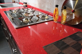 Was ist die beste Küchenarbeitsplatte? Typen und Eigenschaften, Design, Foto im Innenraum