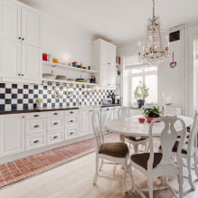 Csempe és laminált padló kombinációja: tervezési ötletek a folyosóra és a konyhára-2