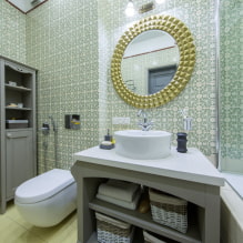 Bathroom tiles: tips for choosing, types, shapes, colors, designs, places of decoration-1
