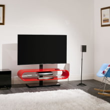 TV stand: types, choice of shape, material, color scheme, design-5