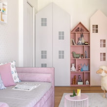 Kleiderschrank im Kinderzimmer: Typen, Materialien, Farbe, Design, Lage, Beispiele im Innenraum-3