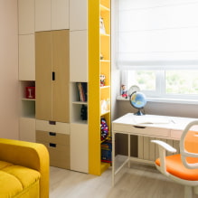 Kleiderschrank im Kinderzimmer: Typen, Materialien, Farbe, Design, Lage, Beispiele im Innenraum-4