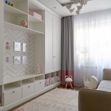Kleiderschrank im Kinderzimmer: Typen, Materialien, Farbe, Design, Lage, Beispiele im Innenraum-5