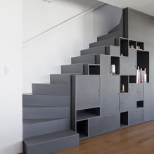 Wardrobe under the stairs: types, filling options, original ideas in a private house-3