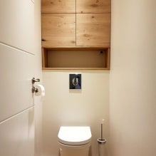 Ормар у тоалету: дизајн, врсте, опције локације, фотографија у унутрашњости-0