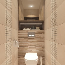 Szekrény a WC-ben: kialakítás, típusok, elhelyezési lehetőségek, fotó a belső térben-8