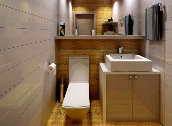 Szekrény a WC-ben: kialakítás, típusok, elhelyezési lehetőségek, fotók a belső térben