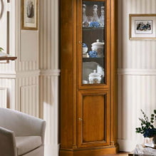 Corner wardrobe in the living room: types, shapes, colors, filling options, examples of sliding wardrobes in hall-4