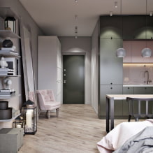 Design stúdió apartman 30 m². m. - belső fotók, bútorrendezési ötletek, világítás-0