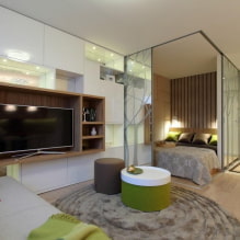 Design stúdió apartman 30 m². m. - belső fotók, bútorrendezési ötletek, világítás-2