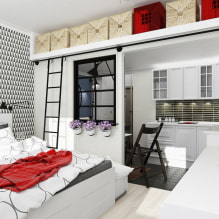 Design of a studio apartment 25 sq. m. - interior photos, projects, rules of arrangement-5