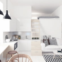 Design-Studio-Apartment 20 m² M. - Foto des Interieurs, Farbwahl, Beleuchtung, Einrichtungsideen-2